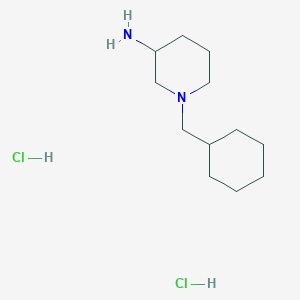 molecular formula C12H26Cl2N2 B2793851 1-(Cyclohexylmethyl)piperidin-3-amine;dihydrochloride CAS No. 2470439-29-1