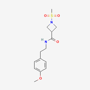 molecular formula C14H20N2O4S B2793874 N-(4-methoxyphenethyl)-1-(methylsulfonyl)azetidine-3-carboxamide CAS No. 1428356-77-7