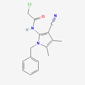 molecular formula C16H16ClN3O B2793907 N-(1-benzyl-3-cyano-4,5-dimethyl-1H-pyrrol-2-yl)-2-chloroacetamide CAS No. 852388-85-3