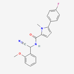 molecular formula C21H18FN3O2 B2793929 N-[cyano(2-methoxyphenyl)methyl]-5-(4-fluorophenyl)-1-methyl-1H-pyrrole-2-carboxamide CAS No. 1808435-33-7