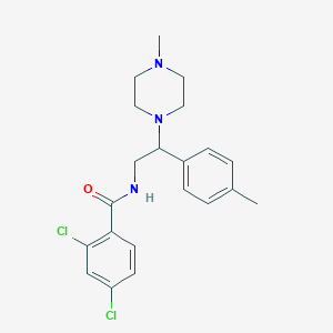 molecular formula C21H25Cl2N3O B2793938 2,4-dichloro-N-[2-(4-methylphenyl)-2-(4-methylpiperazin-1-yl)ethyl]benzamide CAS No. 898431-14-6