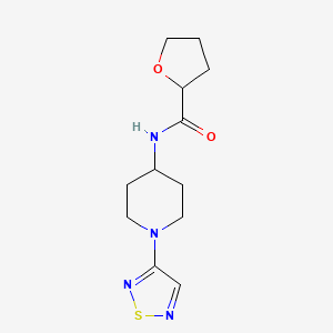 molecular formula C12H18N4O2S B2793984 N-[1-(1,2,5-thiadiazol-3-yl)piperidin-4-yl]oxolane-2-carboxamide CAS No. 2319803-45-5