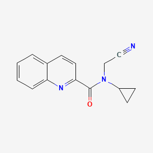 molecular formula C15H13N3O B2793995 N-(cyanomethyl)-N-cyclopropylquinoline-2-carboxamide CAS No. 1252295-16-1
