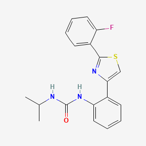 molecular formula C19H18FN3OS B2794013 1-(2-(2-(2-Fluorophenyl)thiazol-4-yl)phenyl)-3-isopropylurea CAS No. 1705495-21-1