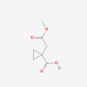 molecular formula C7H10O4 B2794021 1-(2-Methoxy-2-oxoethyl)cyclopropane-1-carboxylic acid CAS No. 1889271-18-4