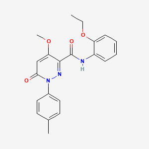 molecular formula C21H21N3O4 B2794038 N-(2-ethoxyphenyl)-4-methoxy-1-(4-methylphenyl)-6-oxo-1,6-dihydropyridazine-3-carboxamide CAS No. 921835-94-1