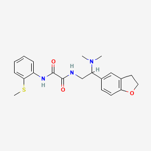 molecular formula C21H25N3O3S B2794040 N-[2-(2,3-DIHYDRO-1-BENZOFURAN-5-YL)-2-(DIMETHYLAMINO)ETHYL]-N'-[2-(METHYLSULFANYL)PHENYL]ETHANEDIAMIDE CAS No. 1448036-69-8