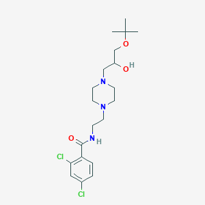 molecular formula C20H31Cl2N3O3 B2794043 N-(2-(4-(3-(tert-butoxy)-2-hydroxypropyl)piperazin-1-yl)ethyl)-2,4-dichlorobenzamide CAS No. 2034585-11-8