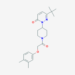 6-Tert-butyl-2-[1-[2-(3,4-dimethylphenoxy)acetyl]piperidin-4-yl]pyridazin-3-one