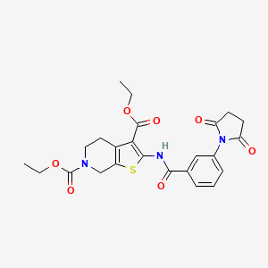 diethyl 2-(3-(2,5-dioxopyrrolidin-1-yl)benzamido)-4,5-dihydrothieno[2,3-c]pyridine-3,6(7H)-dicarboxylate