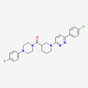 (1-(6-(4-Chlorophenyl)pyridazin-3-yl)piperidin-3-yl)(4-(4-fluorophenyl)piperazin-1-yl)methanone
