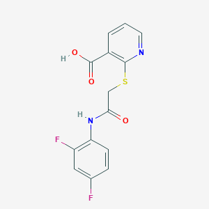 2-((2-((2,4-Difluorophenyl)amino)-2-oxoethyl)thio)nicotinic acid
