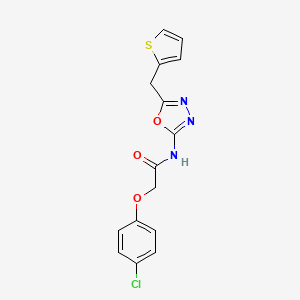 2-(4-chlorophenoxy)-N-(5-(thiophen-2-ylmethyl)-1,3,4-oxadiazol-2-yl)acetamide