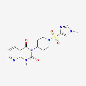 3-(1-((1-methyl-1H-imidazol-4-yl)sulfonyl)piperidin-4-yl)pyrido[2,3-d]pyrimidine-2,4(1H,3H)-dione