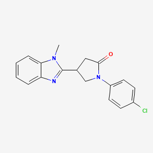 1-(4-Chlorophenyl)-4-(1-methylbenzimidazol-2-yl)pyrrolidin-2-one
