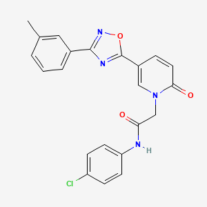 N-(4-chlorophenyl)-2-{5-[3-(3-methylphenyl)-1,2,4-oxadiazol-5-yl]-2-oxopyridin-1(2H)-yl}acetamide