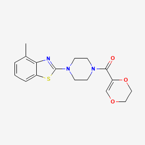 (5,6-Dihydro-1,4-dioxin-2-yl)(4-(4-methylbenzo[d]thiazol-2-yl)piperazin-1-yl)methanone
