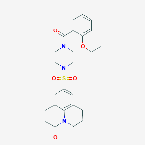 9-((4-(2-ethoxybenzoyl)piperazin-1-yl)sulfonyl)-1,2,6,7-tetrahydropyrido[3,2,1-ij]quinolin-3(5H)-one