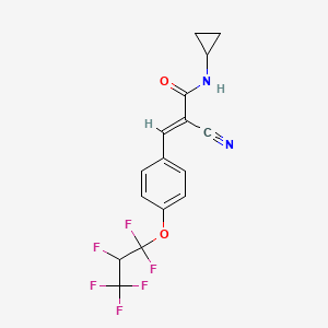 (E)-2-Cyano-N-cyclopropyl-3-[4-(1,1,2,3,3,3-hexafluoropropoxy)phenyl]prop-2-enamide
