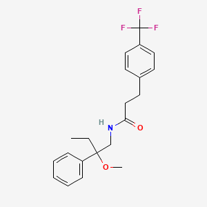 molecular formula C21H24F3NO2 B2794089 N-(2-Methoxy-2-phenylbutyl)-3-[4-(trifluoromethyl)phenyl]propanamide CAS No. 1797716-49-4