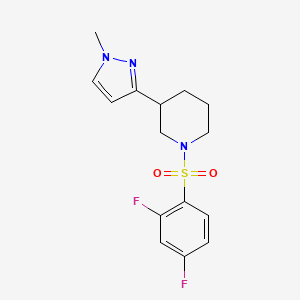 1-((2,4-difluorophenyl)sulfonyl)-3-(1-methyl-1H-pyrazol-3-yl)piperidine