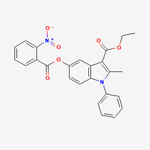 ethyl 2-methyl-5-((2-nitrobenzoyl)oxy)-1-phenyl-1H-indole-3-carboxylate