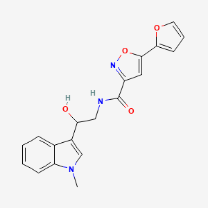 5-(furan-2-yl)-N-(2-hydroxy-2-(1-methyl-1H-indol-3-yl)ethyl)isoxazole-3-carboxamide