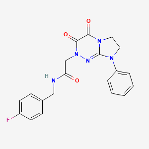 2-(3,4-dioxo-8-phenyl-3,4,7,8-tetrahydroimidazo[2,1-c][1,2,4]triazin-2(6H)-yl)-N-(4-fluorobenzyl)acetamide