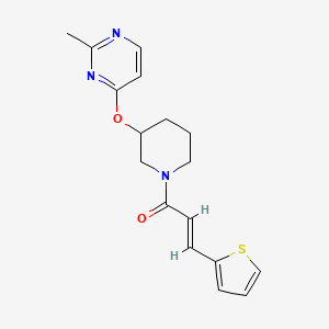 (E)-1-(3-((2-methylpyrimidin-4-yl)oxy)piperidin-1-yl)-3-(thiophen-2-yl)prop-2-en-1-one