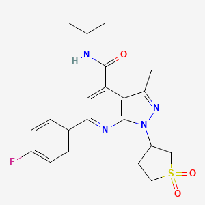 1-(1,1-dioxidotetrahydrothiophen-3-yl)-6-(4-fluorophenyl)-N-isopropyl-3-methyl-1H-pyrazolo[3,4-b]pyridine-4-carboxamide