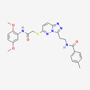 N-(2-(6-((2-((2,5-dimethoxyphenyl)amino)-2-oxoethyl)thio)-[1,2,4]triazolo[4,3-b]pyridazin-3-yl)ethyl)-4-methylbenzamide
