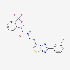 1-(2-(2-(3-Fluorophenyl)thiazolo[3,2-b][1,2,4]triazol-6-yl)ethyl)-3-(2-(trifluoromethyl)phenyl)urea