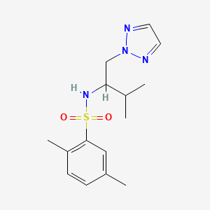 molecular formula C15H22N4O2S B2794151 2,5-dimethyl-N-(3-methyl-1-(2H-1,2,3-triazol-2-yl)butan-2-yl)benzenesulfonamide CAS No. 2034343-72-9