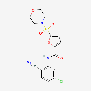 molecular formula C16H14ClN3O5S B2794158 N-(5-chloro-2-cyanophenyl)-5-(morpholinosulfonyl)furan-2-carboxamide CAS No. 1171171-95-1
