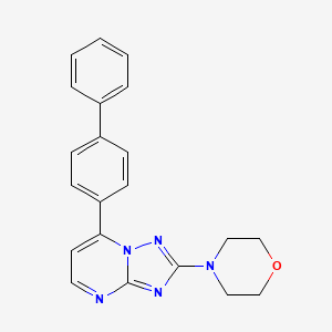 molecular formula C21H19N5O B2794159 7-[1,1'-Biphenyl]-4-yl-2-morpholino[1,2,4]triazolo[1,5-a]pyrimidine CAS No. 320415-89-2