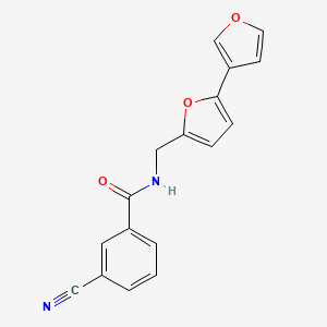 N-({[2,3'-bifuran]-5-yl}methyl)-3-cyanobenzamide