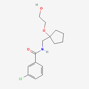 molecular formula C15H20ClNO3 B2794161 3-chloro-N-((1-(2-hydroxyethoxy)cyclopentyl)methyl)benzamide CAS No. 2175979-60-7