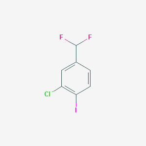 molecular formula C7H4ClF2I B2794181 2-Chloro-4-(difluoromethyl)-1-iodobenzene CAS No. 1261821-31-1
