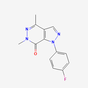 molecular formula C13H11FN4O B2794197 1-(4-fluorophenyl)-4,6-dimethyl-1H-pyrazolo[3,4-d]pyridazin-7(6H)-one CAS No. 955836-08-5