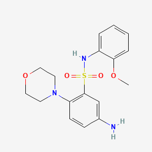 molecular formula C17H21N3O4S B2794198 5-Amino-N-(2-methoxy-phenyl)-2-morpholin-4-yl-benzenesulfonamide CAS No. 326023-21-6