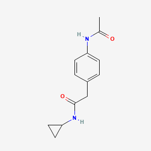 molecular formula C13H16N2O2 B2794201 2-(4-acetamidophenyl)-N-cyclopropylacetamide CAS No. 1060247-57-5