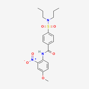 molecular formula C20H25N3O6S B2794208 4-(dipropylsulfamoyl)-N-(4-methoxy-2-nitrophenyl)benzamide CAS No. 325988-33-8