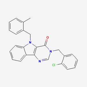 3-(2-chlorobenzyl)-5-(2-methylbenzyl)-3H-pyrimido[5,4-b]indol-4(5H)-one