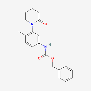 molecular formula C20H22N2O3 B2794216 benzyl N-[4-methyl-3-(2-oxopiperidin-1-yl)phenyl]carbamate CAS No. 922932-15-8