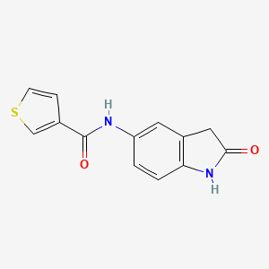 molecular formula C13H10N2O2S B2794219 N-(2-氧代吲哚-5-基)噻吩-3-甲酰胺 CAS No. 1070695-19-0