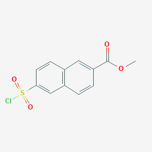 molecular formula C12H9ClO4S B2794225 Methyl 6-(chlorosulfonyl)-2-naphthoate CAS No. 2172474-25-6