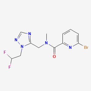 6-Bromo-N-[[2-(2,2-difluoroethyl)-1,2,4-triazol-3-yl]methyl]-N-methylpyridine-2-carboxamide