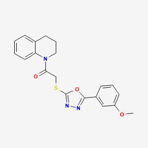 1-({[5-(3-Methoxyphenyl)-1,3,4-oxadiazol-2-yl]thio}acetyl)-1,2,3,4-tetrahydroquinoline