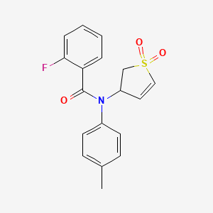 N-(1,1-dioxido-2,3-dihydrothiophen-3-yl)-2-fluoro-N-(p-tolyl)benzamide