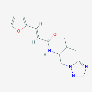 (E)-3-(furan-2-yl)-N-(3-methyl-1-(1H-1,2,4-triazol-1-yl)butan-2-yl)acrylamide